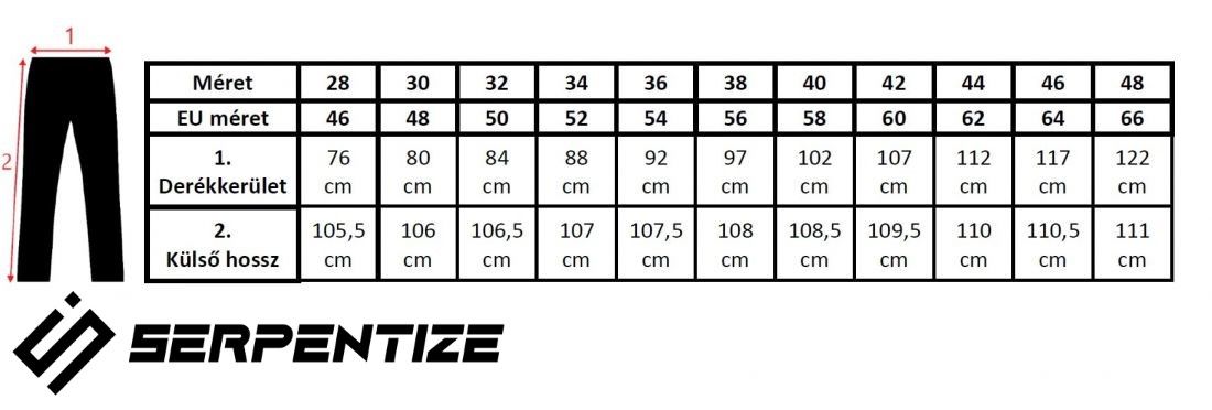 Serpentize SJ-100 Motoros kevlár farmer (32, fekete)